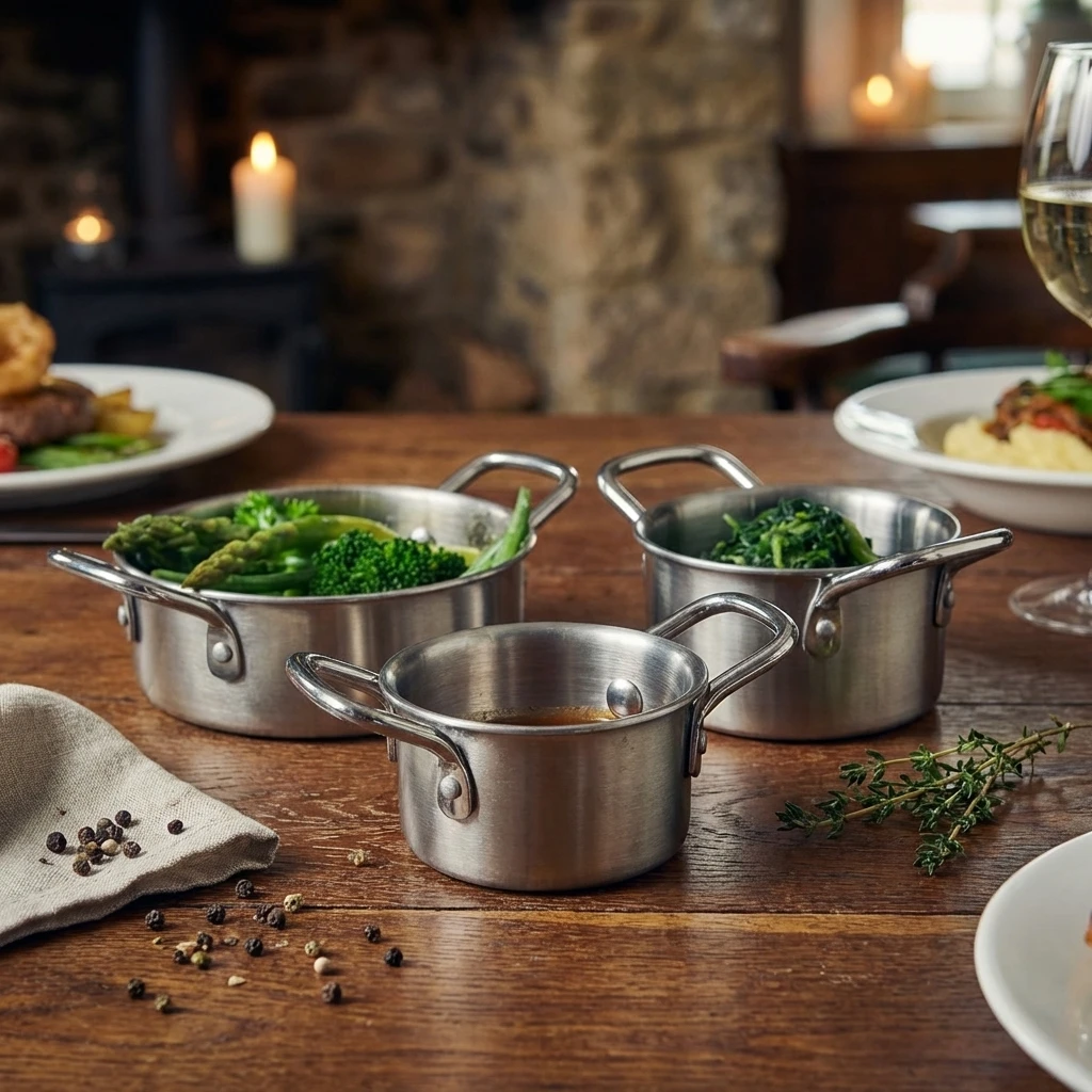 GenWare Mini Stainless Stålcasserolegryde 9,2 x 5,2 cm MSCD9 by Genware color Sort