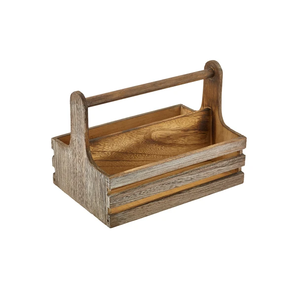Medium Rustic Wooden Bordetilbehør RWTC-M by Genware color Sort