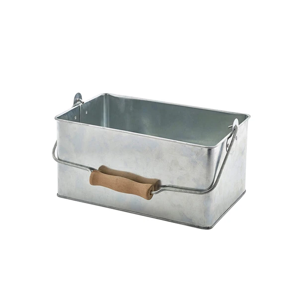 Galvanised Steel Rectangular Bordstander 24,5x15,5x12,5 cm GSTC2415 by Genware color Sort