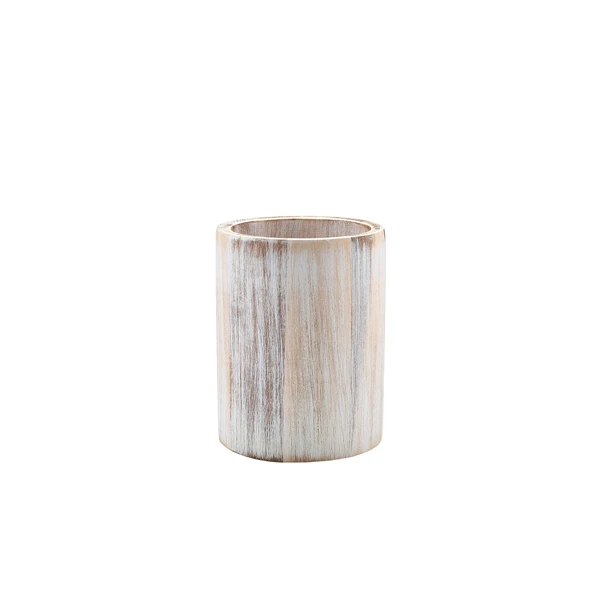 GenWare White Wash cylindrisk bestikholder i akacietræ WCC10W by Genware color Sort
