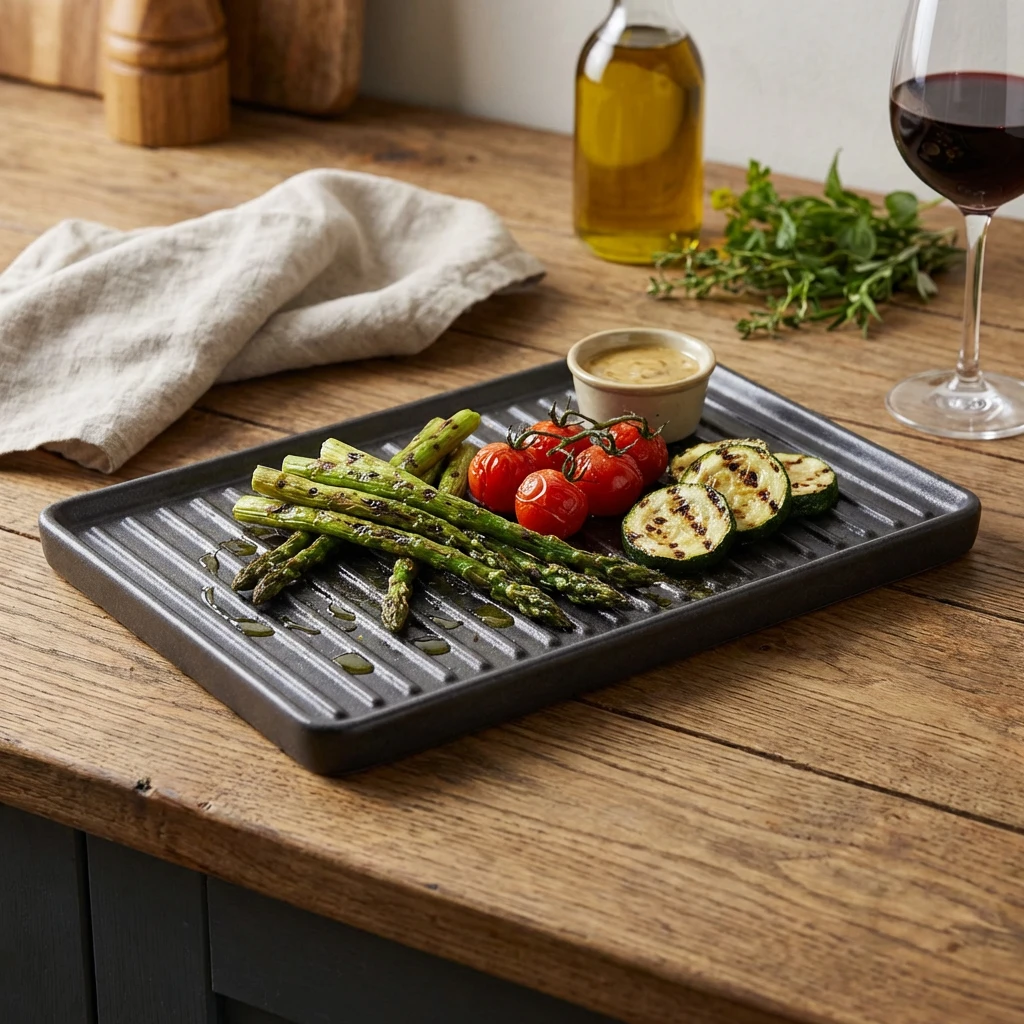 Forge Stoneware Griddle Tallerken 21,5 x 15 cm CT-GR21 by Genware color Sort