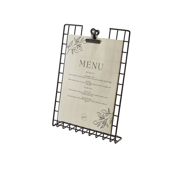 GenWare Black Wire A4 menuholder WMHA4BK by Genware color Sort
