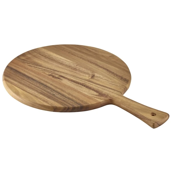 Acacia Wood Pizza Pagaj 33 cm i diameter WPB33 by Genware color Sort