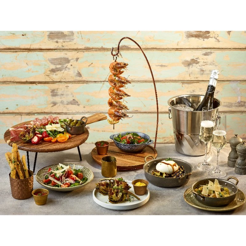 Acacia Wood Pizza Pagaj 33 cm i diameter WPB33 by Genware color Sort