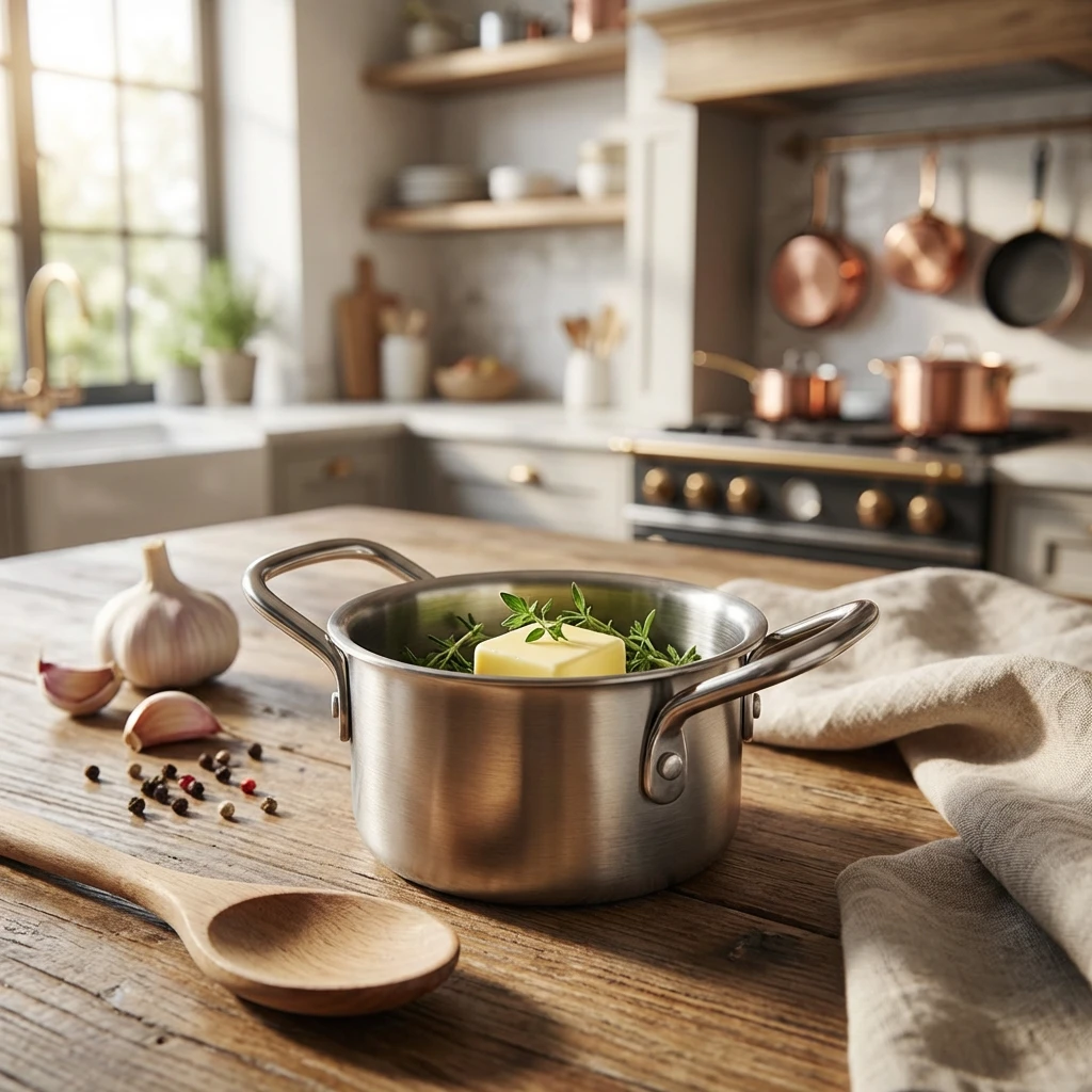 GenWare Mini Stainless Stålkasserolle 8,6 x 4,7 cm MSCD8 by Genware color Sort