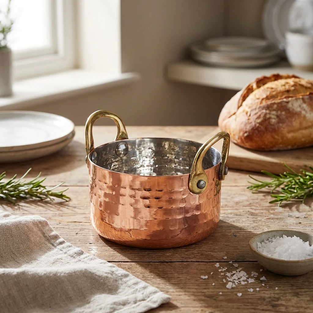 Mini Hammered Copper Gratinfad 9,2 x 5 cm MHCD9C by Genware color Sort