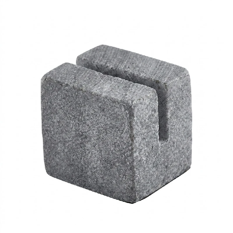 Grey Marble Sign Holder 3 x 2,5 x 2,5 cm MSH3G by Genware color Sort