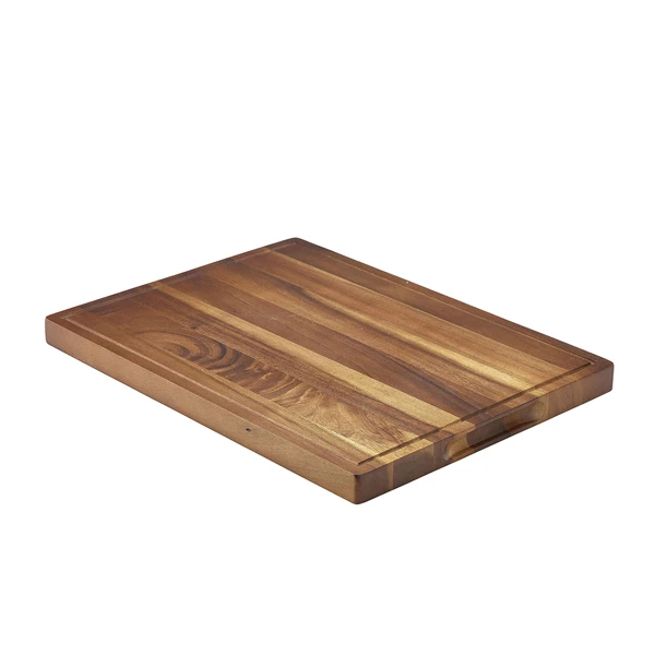 Acacia Wood serveringsbræt 40 x 30 x 2,5 cm WSB4030 by Genware color Sort