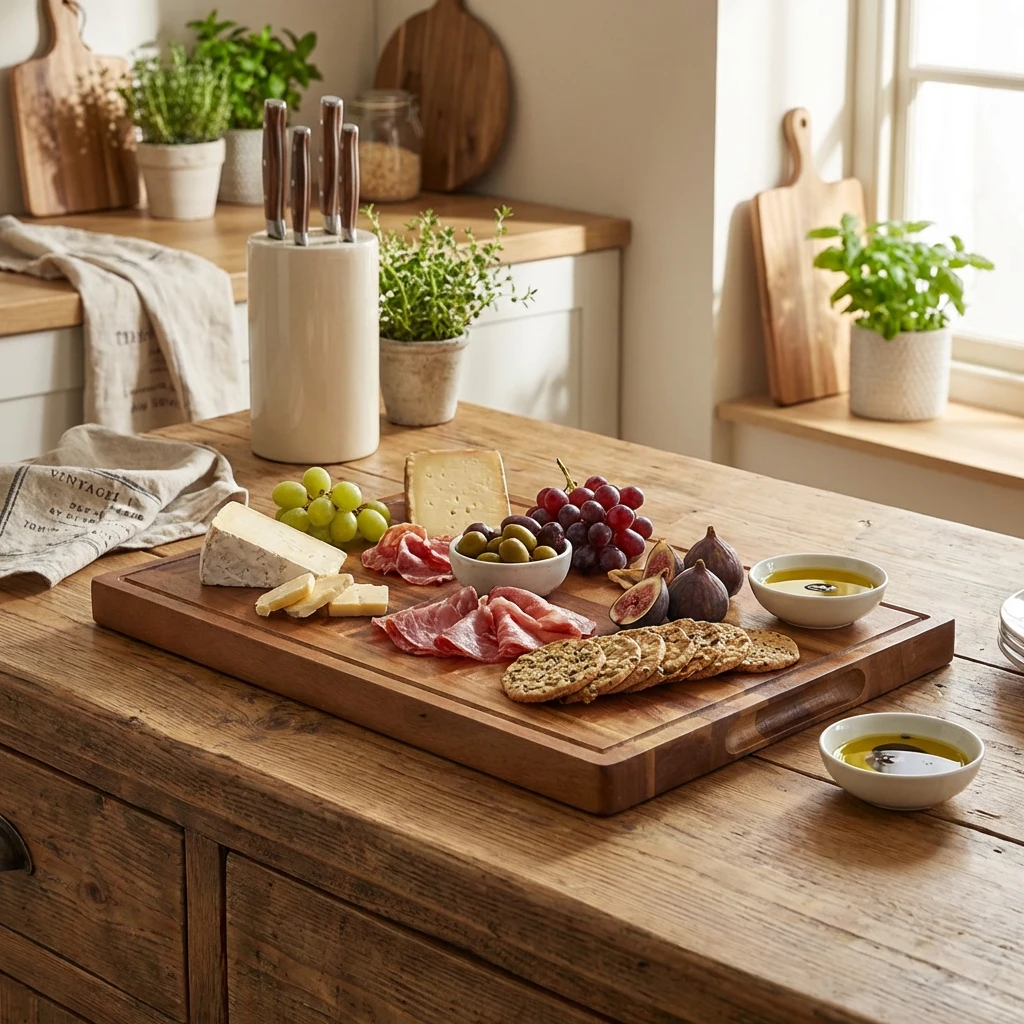 Acacia Wood serveringsbræt 40 x 30 x 2,5 cm WSB4030 by Genware color Sort