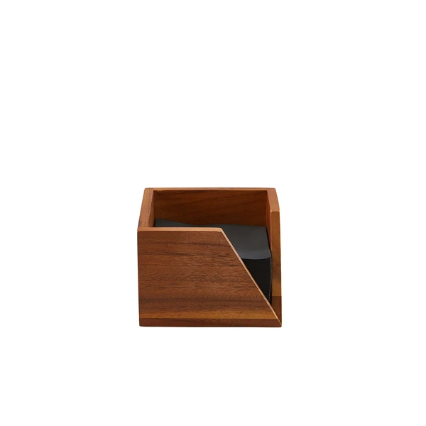 GenWare Acacia Wood Servietholder 14 x 10 cm WDSH14 by Genware color Sort