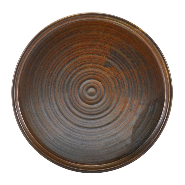 Terra Porcelain Rustic Kobber præsentationsfad 20,5 cm PR-PRC21 by Genware color Sort