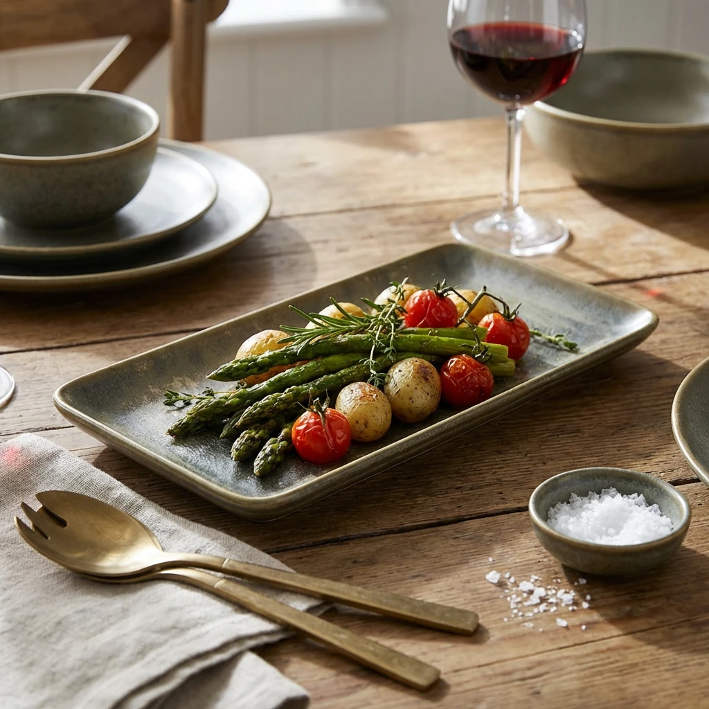 Terra Porcelain Matt Grå smalt rektangulært fad 31 x 14 cm NR-PMG30 by Genware color Sort