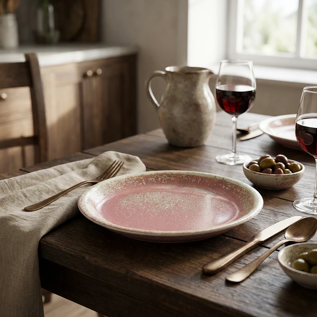 Terra Porcelain Rose Coupe Tallerken 27,5 cm CP-PRS27 by Genware color Sort