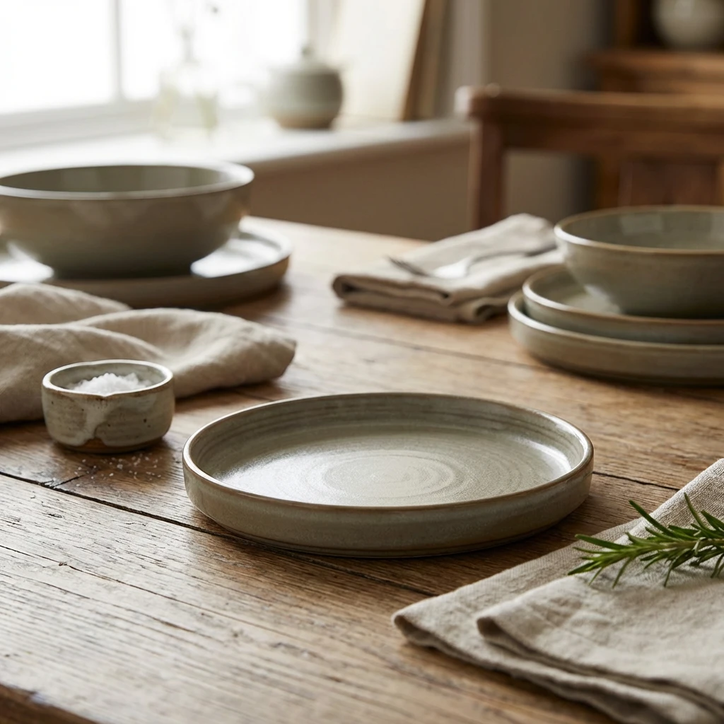 Terra Porcelain Grey Lav præsentationstallerken 14 cm LP-PG14 by Genware color Sort