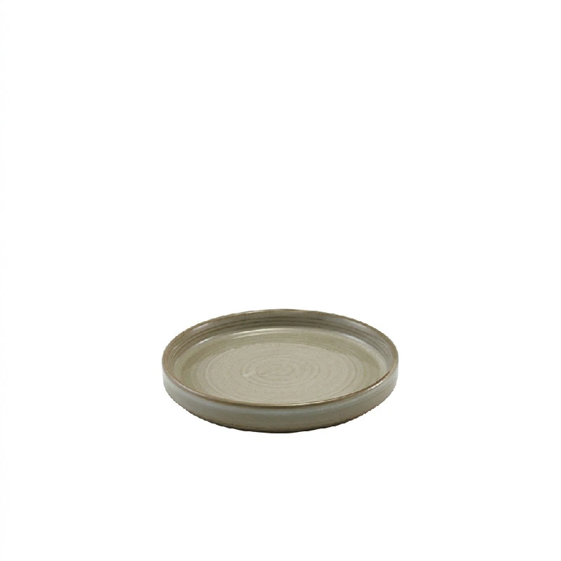 Terra Porcelain Grey Lav præsentationstallerken 14 cm LP-PG14 by Genware color Sort