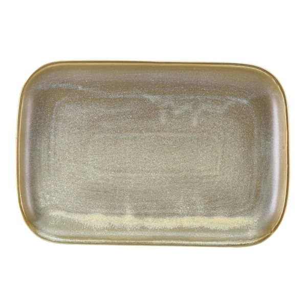 Terra Porcelain Matt Grå rektangulær tallerken 34,5 x 23,5 cm RP-PMG34 by Genware color Sort