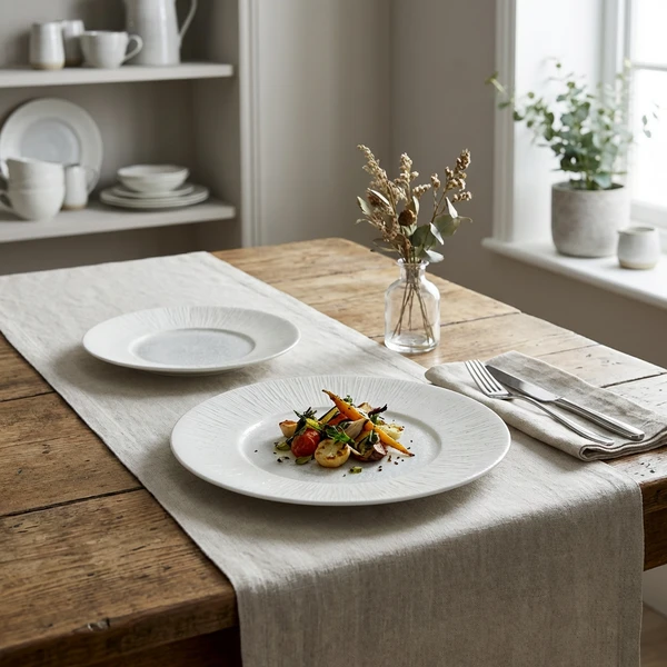 Incise Porcelain Lucine Vinget tallerken 23 cm WP-PLC23 by Genware color Sort