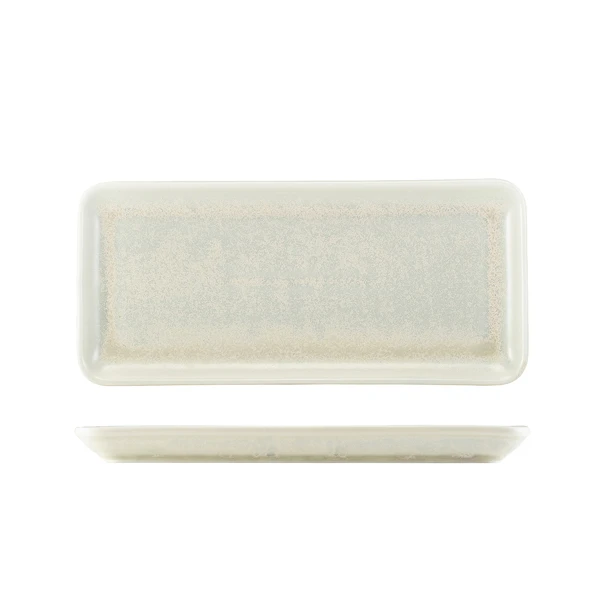 Terra Porcelain Pearl Smalt rektangulært fad 31 x 14 cm NR-PPL30 by Genware color Sort