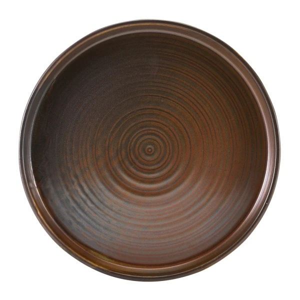 Terra Porcelain Rustic Kobber præsentationsfad 26 cm PR-PRC26 by Genware color Sort