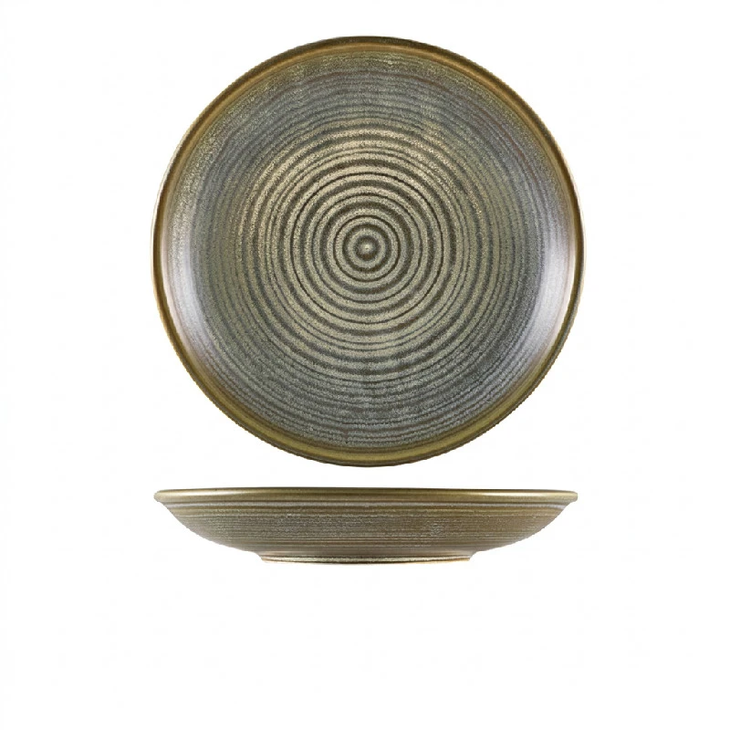 Terra Porcelain Matt Grå dyb coupe-tallerken 25 cm DC-PMG25 by Genware color Sort