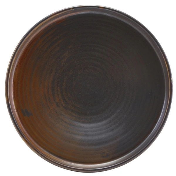 Terra Porcelain Rustic Kobber Lav Præsentationsfad 21 cm LP-PRC21 by Genware color Sort
