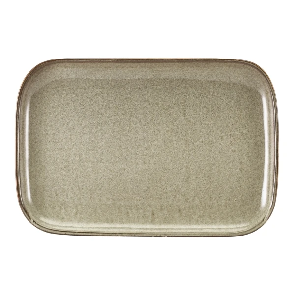 Terra Porcelain Grey Rektangulært fad 34,5 x 23,5 cm RP-PG34 by Genware color Sort