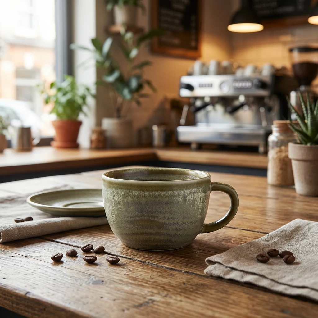 Terra Porcelain Matt Grå kaffekop 22 cl / 7,75 oz CUP-PMG23 by Genware color Sort