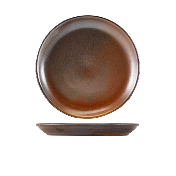 Terra Porcelain Rustic Kobber Coupe-tallerken 24 cm CP-PRC24 by Genware color Sort