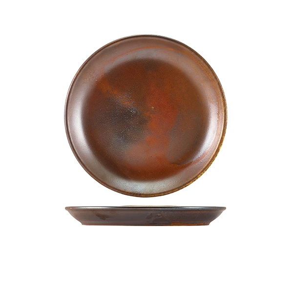 Terra Porcelain Rustic Kobber coupe-tallerken 19 cm CP-PRC19 by Genware color Sort