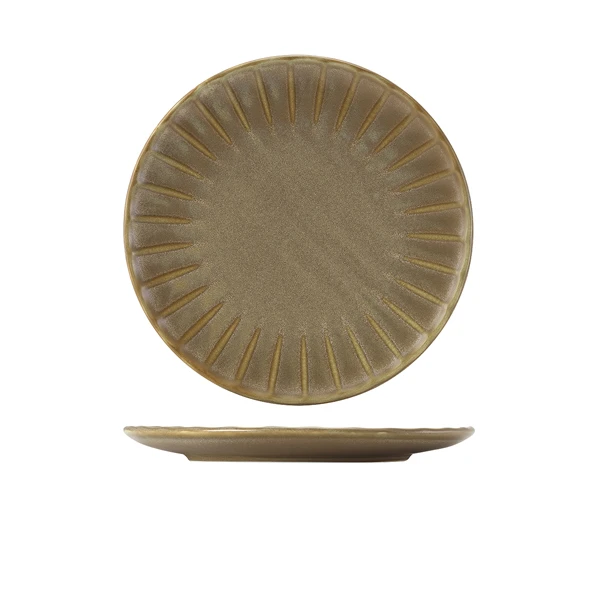 Terra Porcelain Matt Grå bølget coupe-tallerken 26 cm CP-SMG26 by Genware color Sort