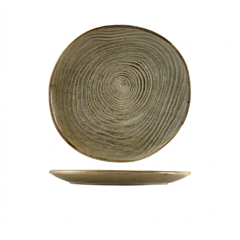 Terra Porcelain Grey Økologisk tallerken 25 cm CP-PGG25 by Genware color Sort
