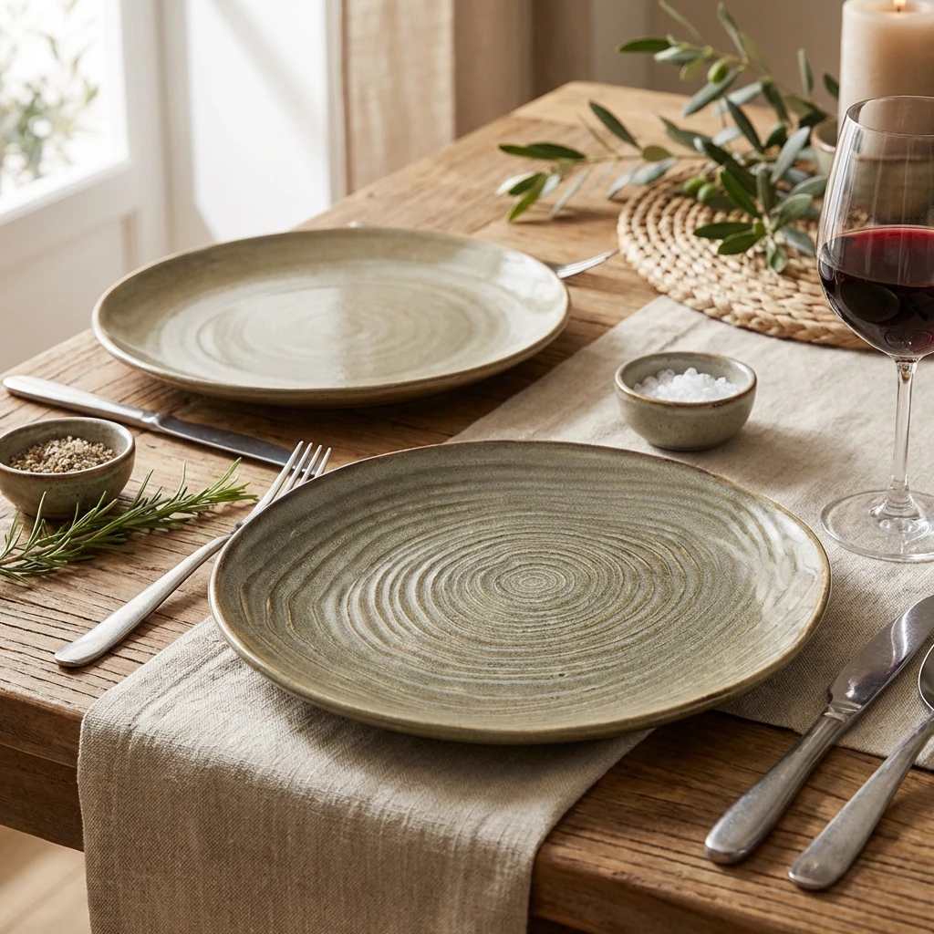 Terra Porcelain Grey Økologisk tallerken 21 cm CP-PGG21 by Genware color Sort