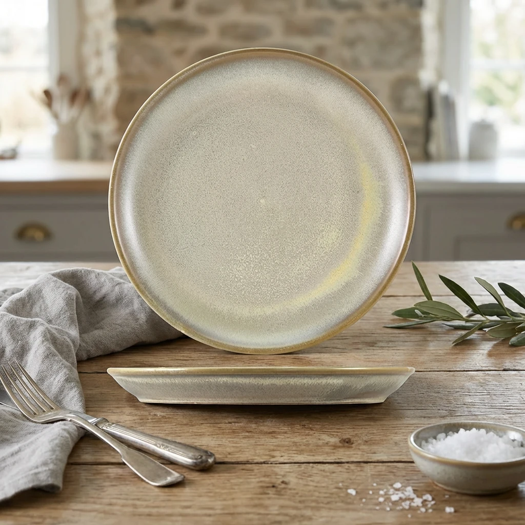 Terra Porcelain Matt Grå coupe tallerken 24 cm CP-PMG24 by Genware color Sort