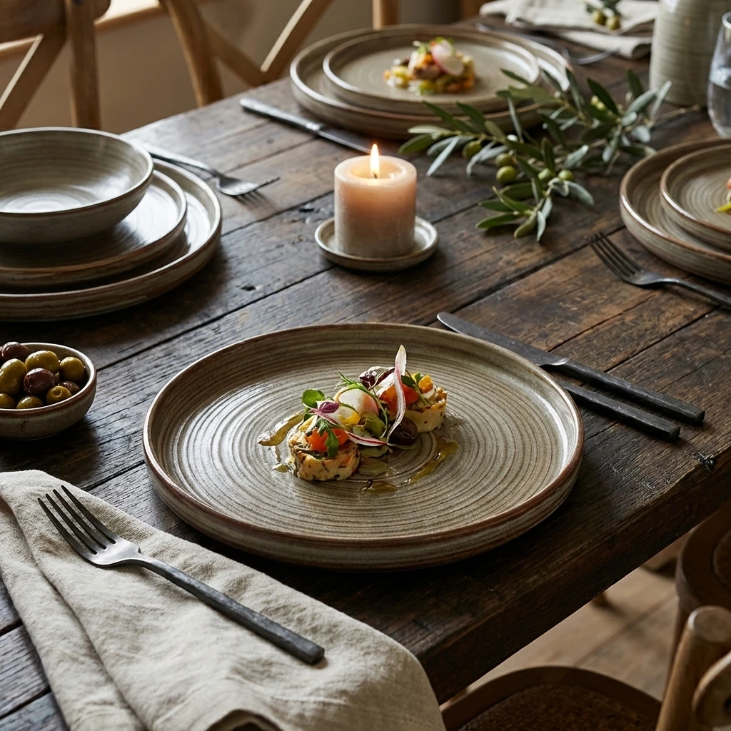 Terra Porcelain Grey Lav præsentationsplade 25 cm LP-PG25 by Genware color Sort