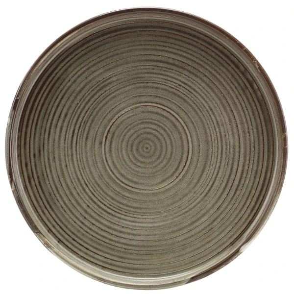 Terra Porcelain Grey Lav præsentationsplade 25 cm LP-PG25 by Genware color Sort