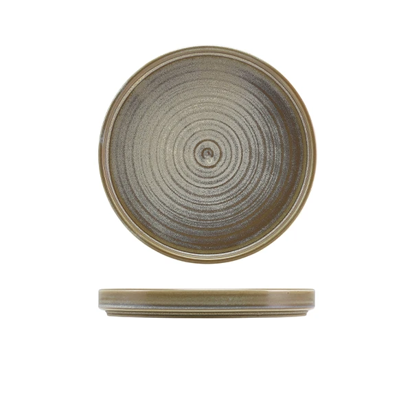 Terra Porcelain Matt Grå lav præsentationstallerken 18 cm LP-PMG18 by Genware color Sort