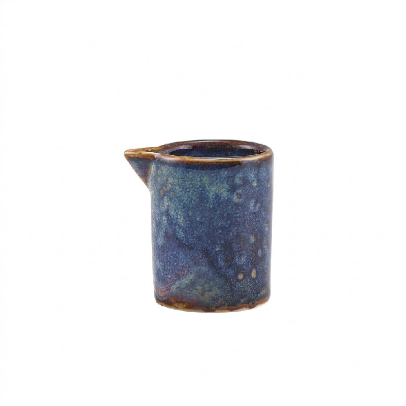 Terra Porcelain Aqua Blå kande med lige sider 5 cl / 1,75 oz SJ-PBL5 by Genware color Sort