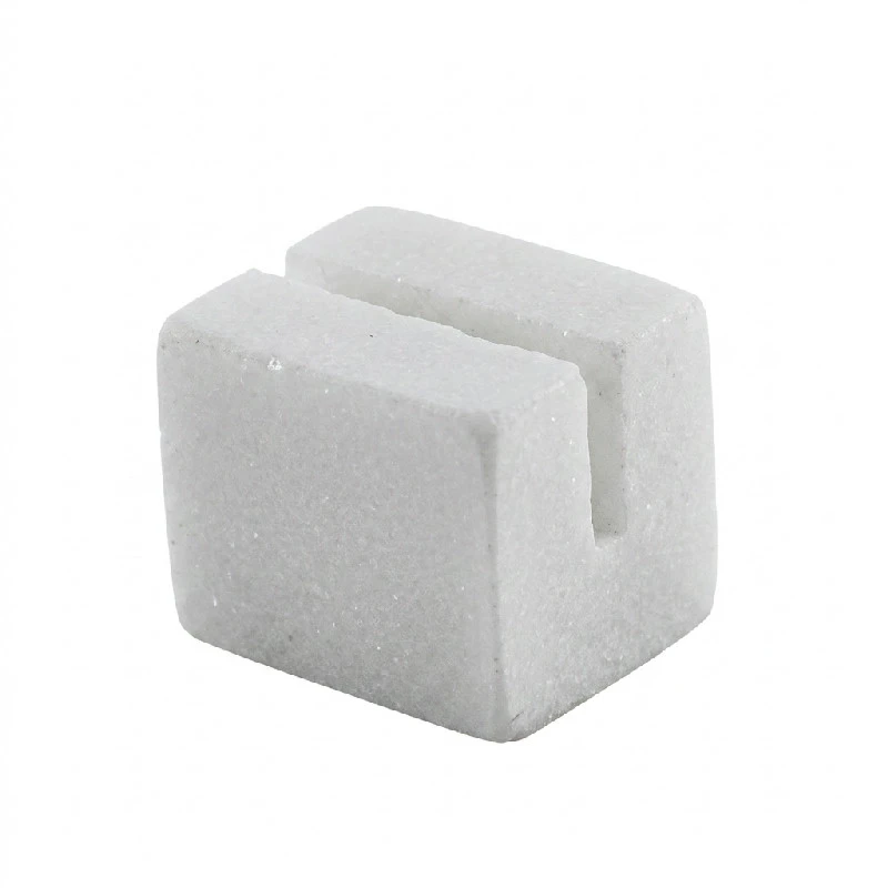 White Marble Sign Holder 3 x 2,5 x 2,5 cm MSH3W by Genware color Sort