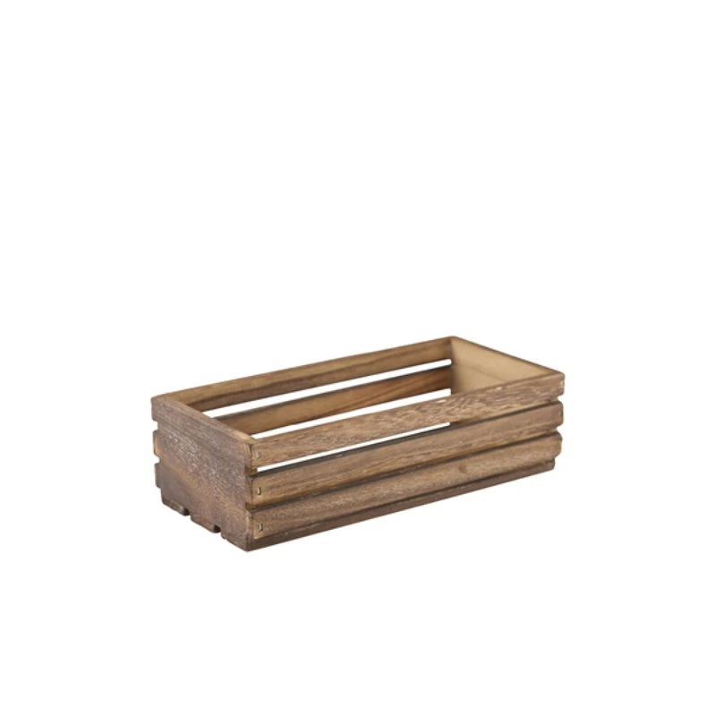 Genware Dark Rustic Trækasse 25 x 12 x 7,5 cm TR216 by Genware color Sort