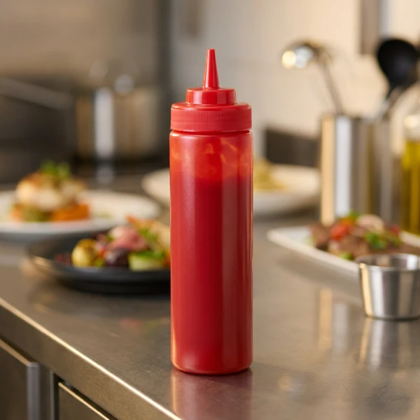 Hendi Dresseringflaske Rød Plast 700 ml 557914 by Hendi color Sort