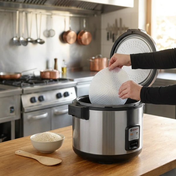 Hendi Non-stick Silikonemåtte til riskoger Ø310 mm 930830 by Hendi color Sort