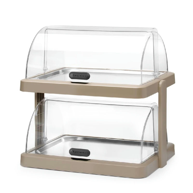 Hendi UNIQ Roll-top Køledisplay Duo Beige 871959 by Hendi color Sort