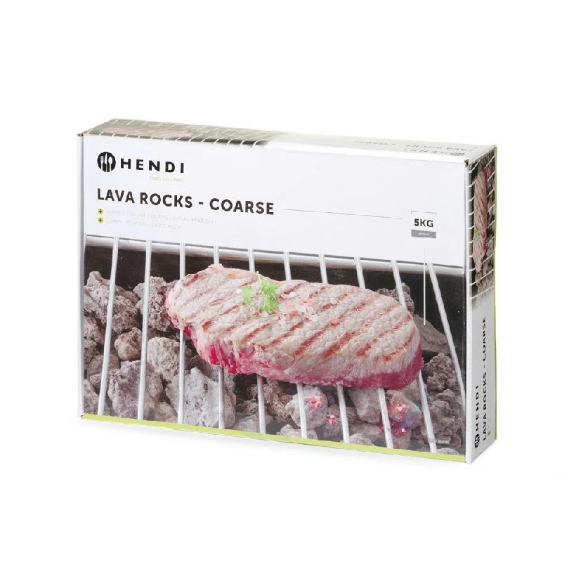 Hendi Lavastene Grove til Grill 3kg 152805 by Hendi color Sort