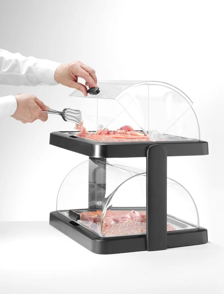 Hendi UNIQ Duo Køledisplay Roll Top Sort 871812 by Hendi color Sort