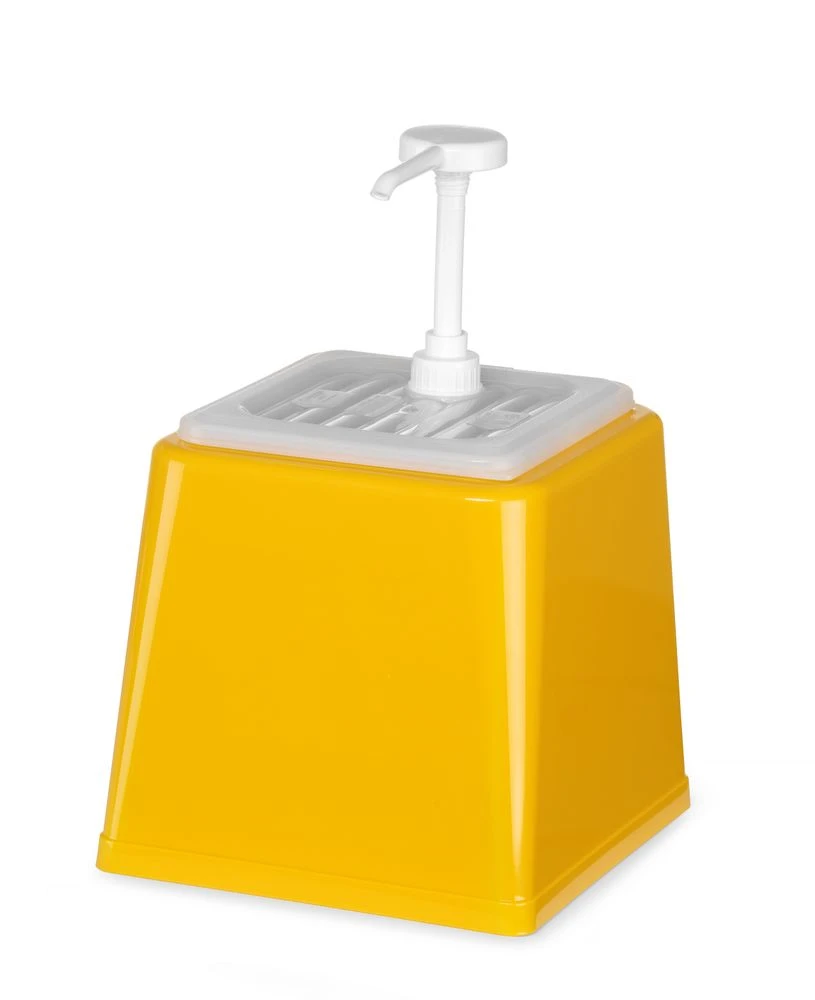 Hendi Sovsedispenser med Pumpe Gul Plast 2L 203538 by Hendi color Sort