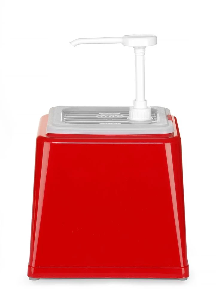 Hendi Sourcedispenser med pumpe Rød Plast 203521 by Hendi color Sort