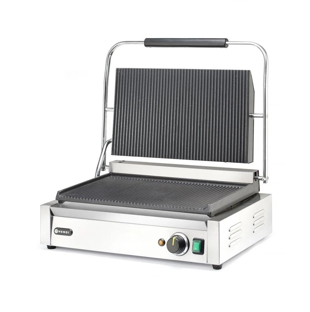 Hendi Panini Grill XL Kontaktgrill Metal 263624 by Hendi color Sort