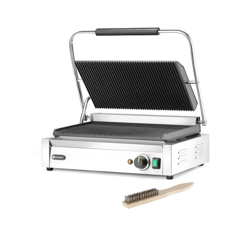 Hendi Panini Grill XL Kontaktgrill Metal 263624 by Hendi color Sort