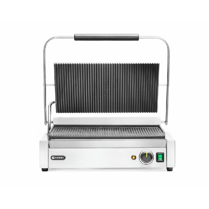 Hendi Panini Grill XL Kontaktgrill Metal 263624 by Hendi color Sort