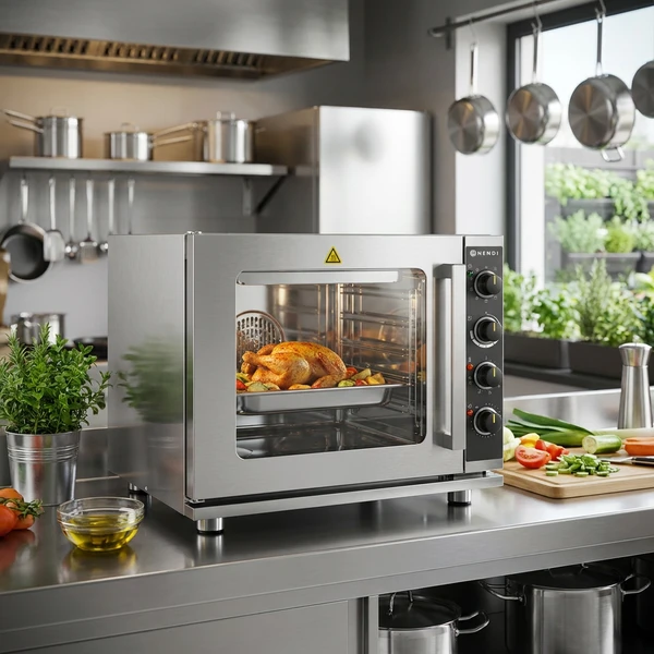 Hendi Kombiovn med Grill 4x GN 2/3 Stål og Glas 225929 by Hendi color Sort